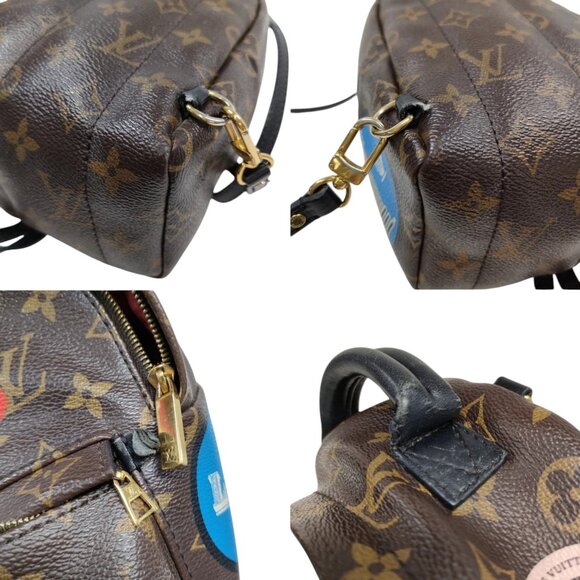 828850BM (X6) Louis Vuitton Backpack Bag Springs Mini World Tour Brown Monogram - Picture 10 of 13